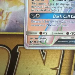 Pokemon TCG: Umbreon GX Rainbow Secret Rare Full Art Holo 154/149 🔥 NM - Image 5