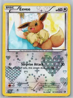 Eevee RC14/RC25 Holo UC Legendary Treasures: Radiant Collection MP Pokemon - Image 1