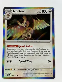 Pokemon TCG: Noctowl - 078/131 - Holo Rare - Prismatic Evolutions - Image 1