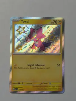 Pokemon TCG Toxel 140/091 Paldean Fates PAF Baby Shiny Holo Rare 2024 NM - Image 1
