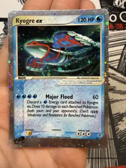 Kyogre EX Holo 2003 Pokemon Black Star Nintendo Promo 001 VERY RARE! LP - Image 2