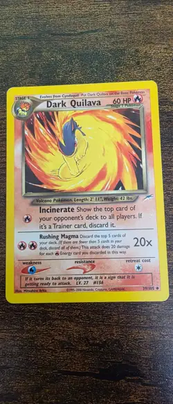 Dark Quilava 39/105 Uncommon Neo Destiny Pokemon Lightly Played - Image 1