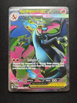 Pokemon: Mega Charizard X ex Ultra Rare Full Art Holo 109/094 Phantasmal Flames - Image 1