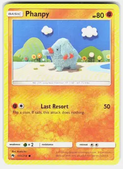 Phanpy 111/214 Common Lost Thunder Pokemon Lightly Played - Image 2
