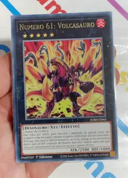 NUMERO 61 : VOLCASAURO Rara ITA Number 61: Volcasaurus JUSH-IT043 YU-GI-OH NUOVA - Image 1
