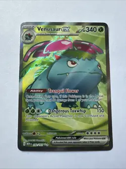 Pokemon Venusaur EX Holo Ultra Rare TCG Card 182/165 Scarlet & Violet 151 - Image 1