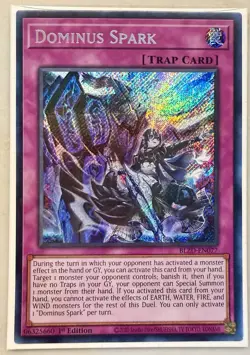 Yugioh! 1x Dominus Spark BLZD-EN077 Secret Rare 1st Ed NM - Image 1