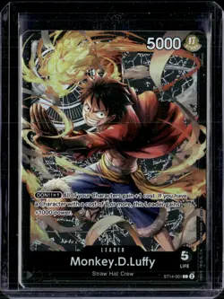 2024 One Piece #ST14-001 Monkey D. Luffy Leader Foil (50K) - Image 1
