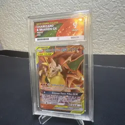 Pokemon Charizard & Braixen GX 22/236 Cosmic Eclipse Graded Card ACE 9 - Image 3
