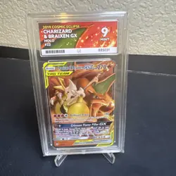 Pokemon Charizard & Braixen GX 22/236 Cosmic Eclipse Graded Card ACE 9 - Image 4