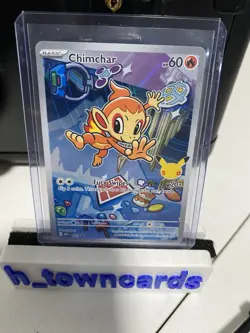 Pokemon TCG Card Chimchar MEP 041 First Partner Black Star Promo - NM - Image 1