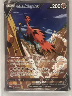 Galarian Zapdos v Alternate Full Art Holo Card 174/198 Chilling Reign PSA 10 - Image 2
