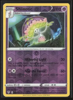 Shiinotic Uncommon SWSH03: Darkness Ablaze 080/189 NM Pokemon Card Reverse Holo - Image 1