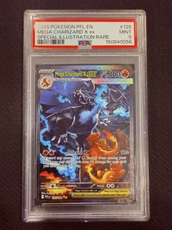 PSA 9 MINT Mega Charizard X ex 125/094 SIR - Phantasmal Flames TCG Pokemon Card - Image 1