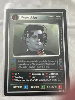 Star Trek CCG Mirror, Mirror WEYOUN OF BORG Rare Card NEVER PLAYED - Image 1