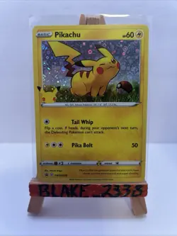MINT 2020 pikachu HoloTail Whip Pokemon Card (General Mills) - Image 1