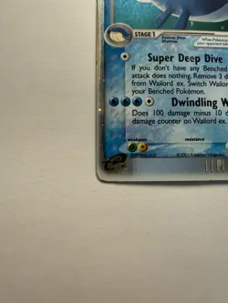 Wailord ex 100/100 Holo EX Sandstorm 2003 Pokemon Card LP Vintage - Image 2