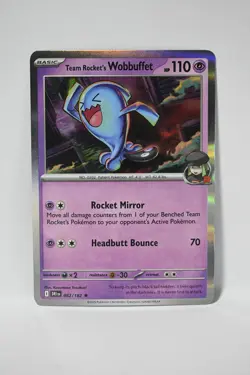 Team Rocket's Wobbuffet 082/182 Rare Destined Rivals Pokemon Holo NM - Image 1