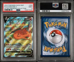 2022 POKEMON SWSH BLACK STAR PROMO #260 FULL ART/CHARIZARD V PSA 9 - Image 5