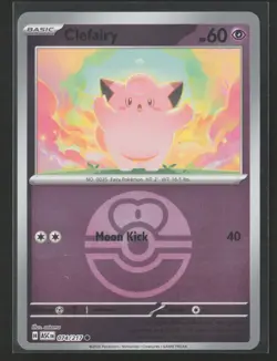 Clefairy (Love Ball) 074/217 Common Ascended Heroes Pokemon Reverse Holo NM - Image 1