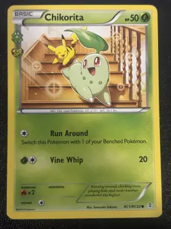 2016 POKEMON GENERATIONS RADIANT COLLECTION CHIKORITA RC1/RC32 COMMON - Image 1
