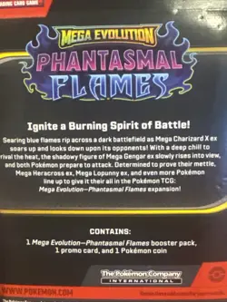 Pokemon Mega Evolution: Phantasmal Flames Checklane (3) Blister Booster Pack - Image 2