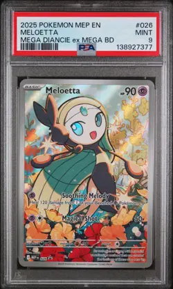 Meloetta Pokemon Mep En-Me Black Star Promo MEP026 PSA 9 - Image 1