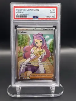 76959729 Miriam 2023 Pokemon Scarlet & Violet #238 Ultra Rare PSA 9 - Image 1