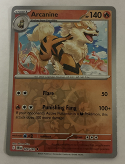 Arcanine Reverse Holo SV10: Destined Rivals #028/182 Pokemon 2025 NM - Image 1