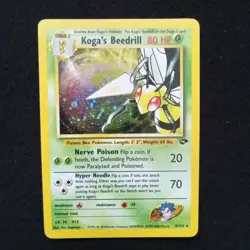#9 Koga's Beedrill 9/132 Gym Challenge Set Holo Pokemon TCG - Image 1