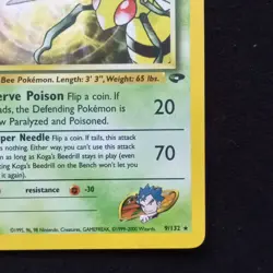 #9 Koga's Beedrill 9/132 Gym Challenge Set Holo Pokemon TCG - Image 4