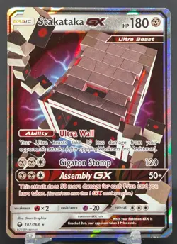 Pokemon Stakataka GX #102/168 English Celestial Storm Ultra Rare - Image 1