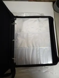 Black Herringbone Pattern Vinyl Trading Card Binder With 50 Pages - Image 4