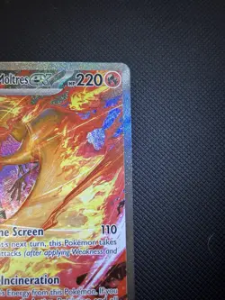 Pokemon TCG Team Rocket's Moltres EX 229/182 Sv10 Destined Rivals SIR Holo 220HP - Image 4