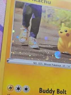 2022 Sword & Shield Pokemon Go Pikachu 27/78 Cosmos Holo NM SWIRL - Image 3