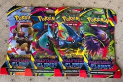 4X POKEMON MEGA EVOLUTION PHANTASMAL FLAMES SLEEVED BOOSTER PACKS FULL ART SET4 - Image 1