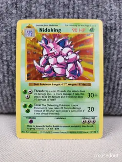 Pokemon Tcg Nidoking 011/102 Base Set (Shadowless) Holo - Image 1