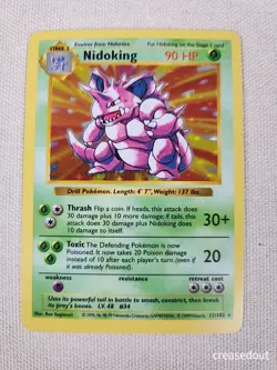 Pokemon Tcg Nidoking 011/102 Base Set (Shadowless) Holo - Image 3