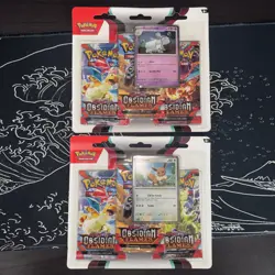 Pokemon TCG 3 Pack Blister Scarlet & Violet Obsidian Flames Lot of 2 - Image 1