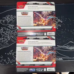 Pokemon TCG 3 Pack Blister Scarlet & Violet Obsidian Flames Lot of 2 - Image 2