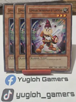 Yu-Gi-Oh Comrade Swordsman Of Landstar X3 CSOC Common LIght Played - Image 1