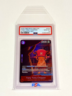 One Piece Extra Booster (EB-02)- Tony Tony.Chopper Alternate Alt Art Foil PSA 10 - Image 3