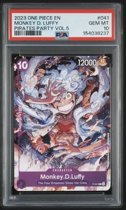 2023 ONE PIECE PROMOS PIRATES PARTY VOL.5 #041 MONKEY D. LUFFY PSA 10 - Image 1