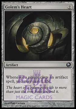 Golem's Heart 2x FOIL SOM MTG Scars of Mirrodin Uncommon MINT artifact - Image 1
