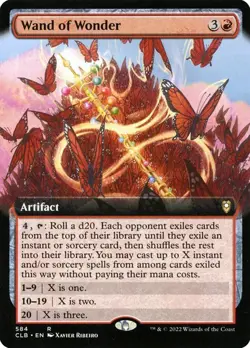 NM Extended Art Wand of Wonder, MTG, Baldur's Gate, Magic the Gathering, 584 - Image 1