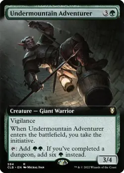 NM Extended Art Undermountain Adventurer, MTG, Baldur's Gate, Magic, 594 - Image 1