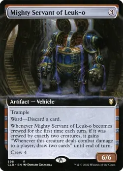 NM Extended Art Mighty Servant of Leuk-o, MTG, Baldur's Gate, Magic, 598 - Image 1