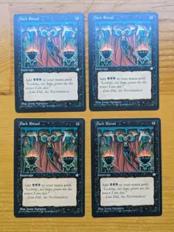 MTG Ice Age Dark Ritual x4, LP+/NM, see pics - Image 1