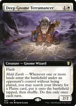 NM Extended Art Deep Gnome Terramancer, MTG, Baldur's Gate, Magic, 607 - Image 1