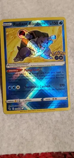 2022 Pokemon card Radiant Blastoise 018/078 - Image 1